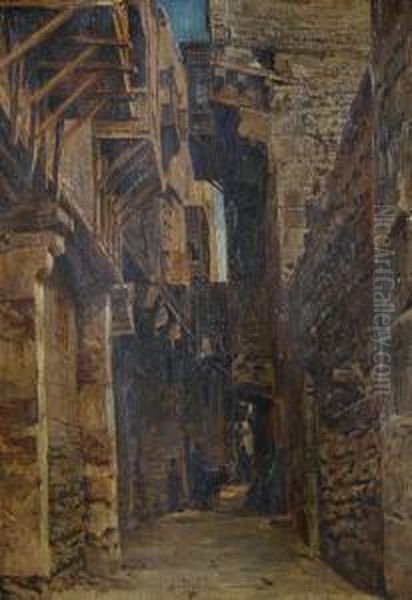 The Coptic Quarter, Cairo Oil Painting by John Jnr. Varley