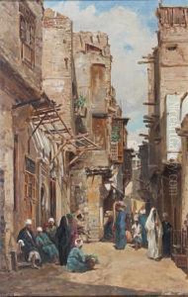 Cairo Oil Painting by John Jnr. Varley