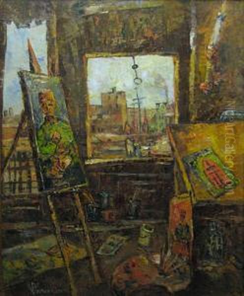 In Atelier Oil Painting by Partog Vartanian