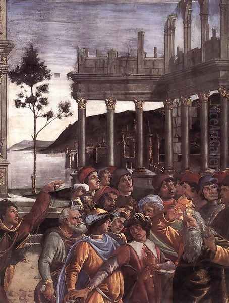 The Punishment of Korah and the Stoning of Moses and Aaron (detail 4) 1481-82 Oil Painting by Sandro Botticelli