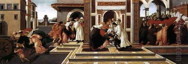 Last Miracle and the Death of St Zenobius 1500-05 Oil Painting by Sandro Botticelli