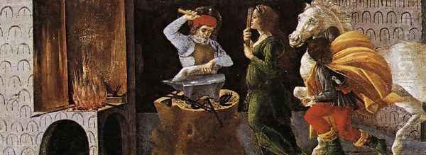 Miracle of St Eligius 1490-92 Oil Painting by Sandro Botticelli