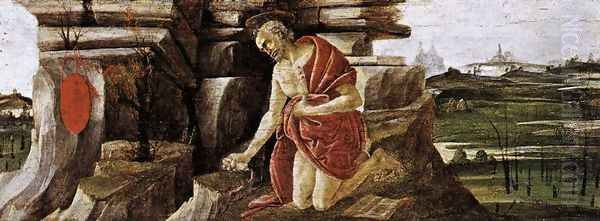 St Jerome in Penitence 1490-92 Oil Painting by Sandro Botticelli