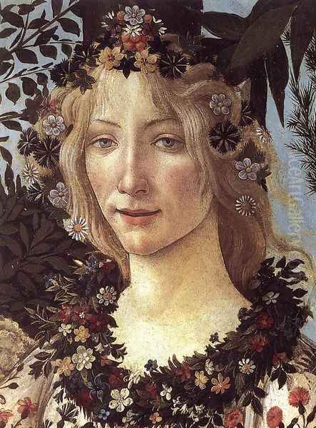 Primavera (detail 3) c. 1482 Oil Painting by Sandro Botticelli