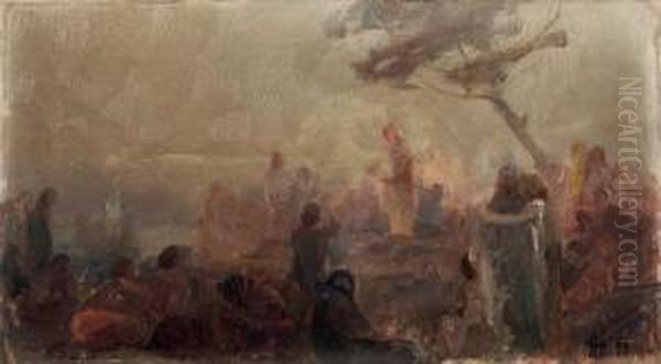 Scena Biblica Oil Painting by Emilio Vasarri