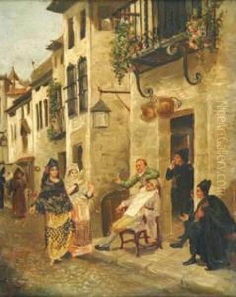 Barbero Andaluz Oil Painting by Emilio Vasarri