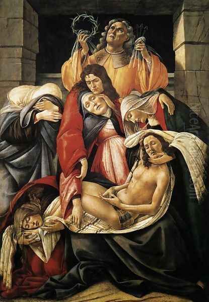 Lamentation over the Dead Christ c. 1495 Oil Painting by Sandro Botticelli