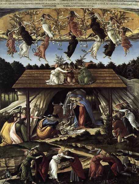 The Mystical Nativity c. 1500 Oil Painting by Sandro Botticelli