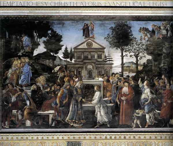 Three Temptations of Christ 1481-82 Oil Painting by Sandro Botticelli