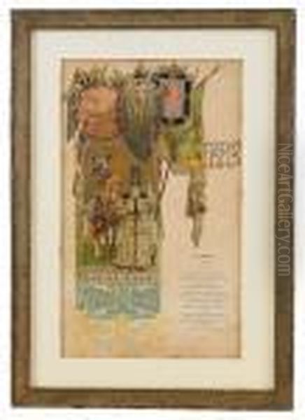 Printed In Colours And Heightened With Gilding And Silverpaint Oil Painting by Viktor Vasnetsov