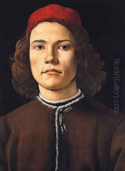 Portrait of a Young Man c. 1483 Oil Painting by Sandro Botticelli