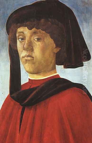 Portrait of a Young Man c. 1469 Oil Painting by Sandro Botticelli