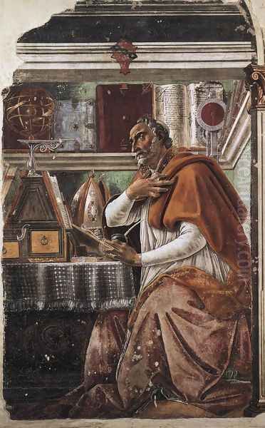 St Augustine 1480 Oil Painting by Sandro Botticelli