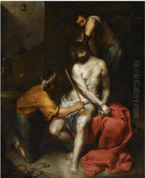 The Flagellation Of Christ Oil Painting by Antonio Maria Vassallo