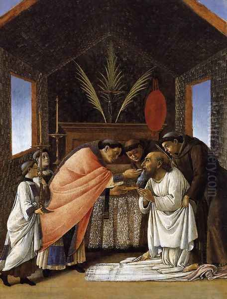 Last Communion of St Jerome c. 1495 Oil Painting by Sandro Botticelli