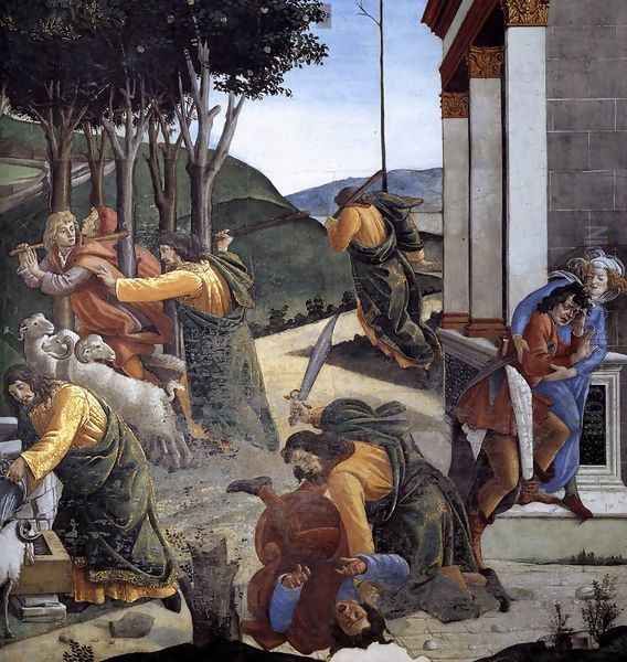 The Trials and Calling of Moses (detail 7) 1481-82 Oil Painting by Sandro Botticelli