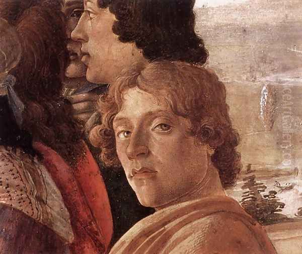 The Adoration of the Magi (detail 3) c. 1475 Oil Painting by Sandro Botticelli