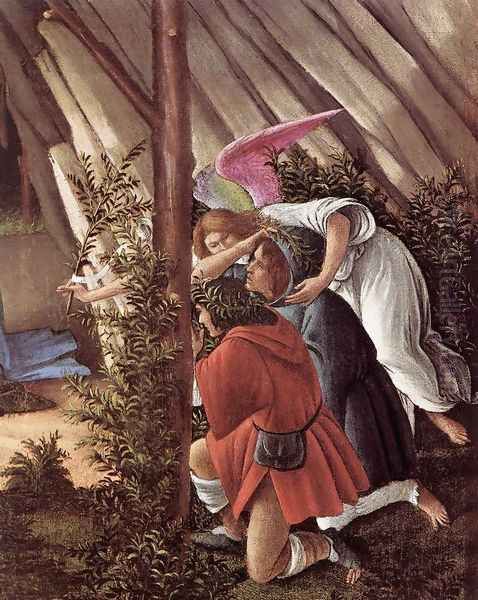 The Mystical Nativity (detail 2) c. 1500 Oil Painting by Sandro Botticelli