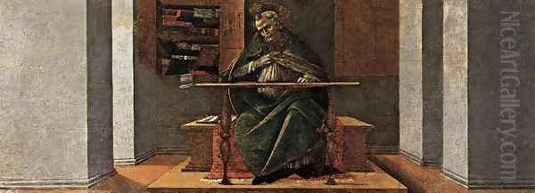 St Augustine in His Cell 1490-92 Oil Painting by Sandro Botticelli