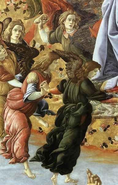 Coronation of the Virgin (detail 2) 1490-92 Oil Painting by Sandro Botticelli