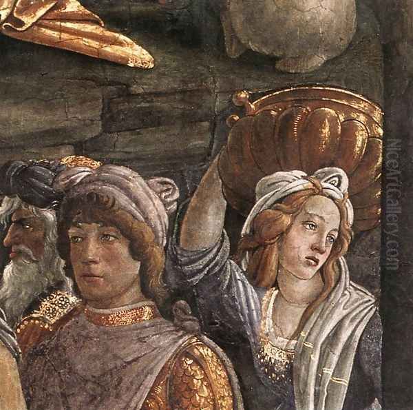 The Trials and Calling of Moses (detail 5) 1481-82 Oil Painting by Sandro Botticelli