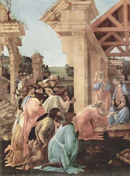 Adoration of the Magi (detail 1) Oil Painting by Sandro Botticelli