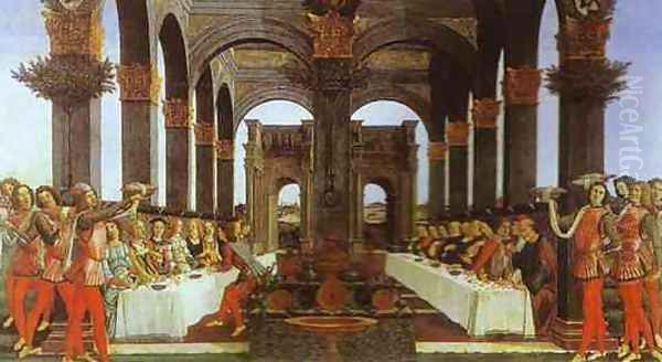 The Wedding Banquet Oil Painting by Sandro Botticelli