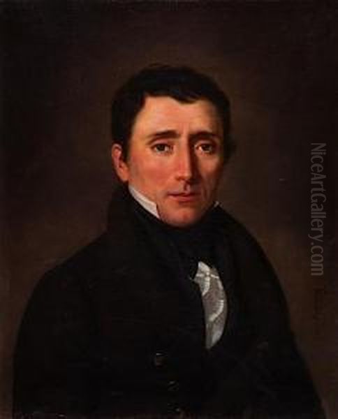 Portrait D'homme Oil Painting by Joseph Jean Vaudechamp