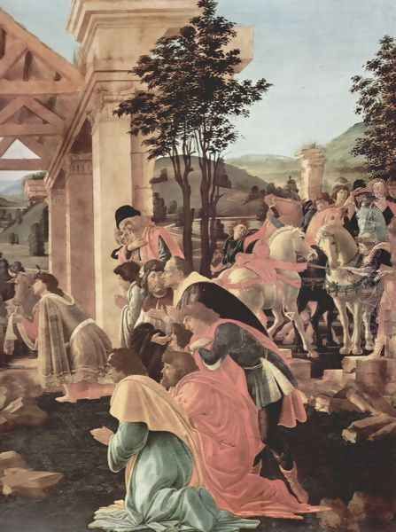 Adoration of the Magi (detail 2) Oil Painting by Sandro Botticelli