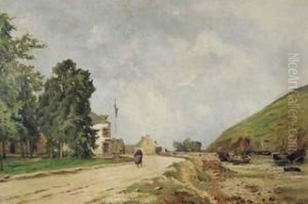 Louis - Landschap Nabij De Bretoense Kust Oil Painting by Pierre Vauthier