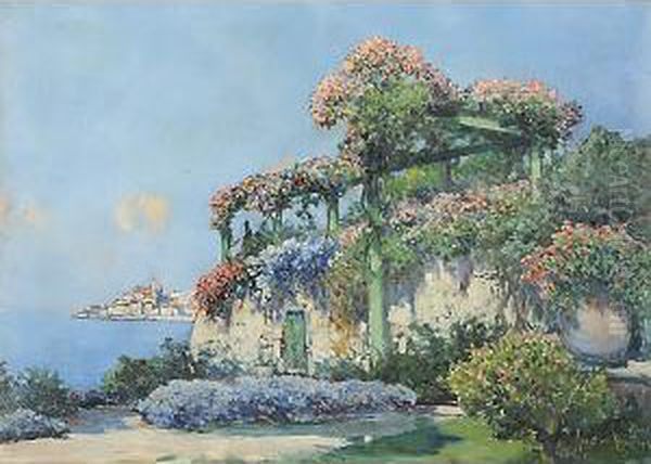 Mentone, Costa Azzurra Oil Painting by Andre Vautier