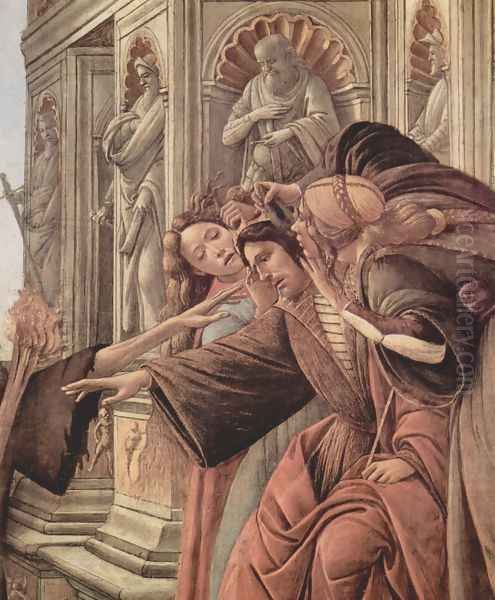 Calumny of Apelles (detail 3) Oil Painting by Sandro Botticelli