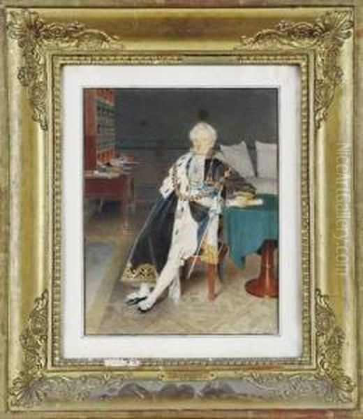 Polycarpe, Vicomte De La Rochefoucauld, Duc De Doudeauville Oil Painting by Jean Lubin Vauzelle