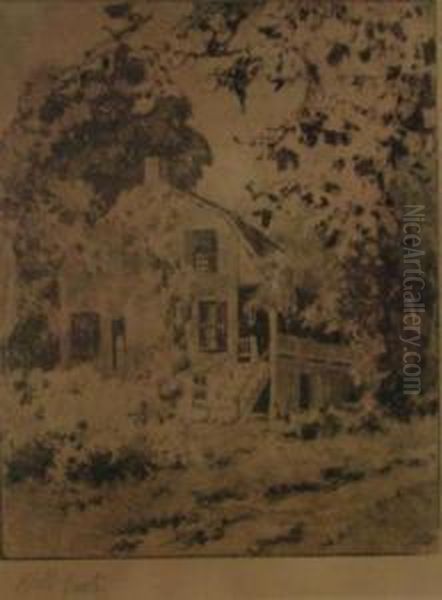 Indiana House Oil Painting by John William, Will Vawter