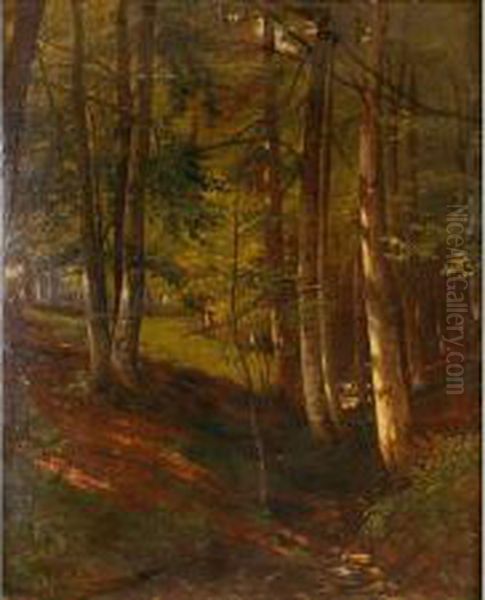 Bosque En Otono Oil Painting by Francesc Vayreda