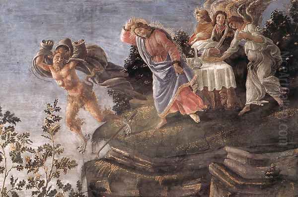 The Temptation of Christ [detail: 6] Oil Painting by Sandro Botticelli