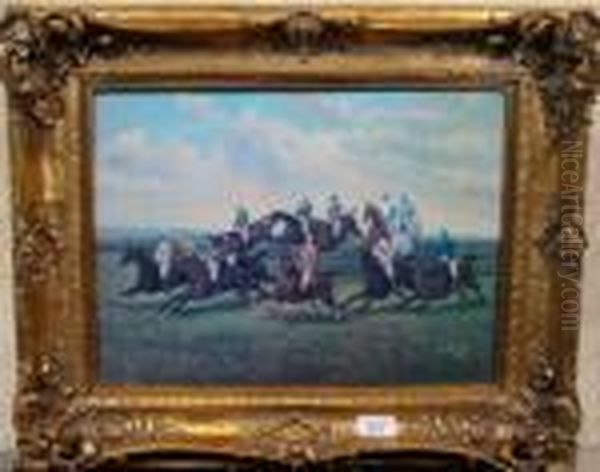 The Steeplechase Oil Painting by George Veal