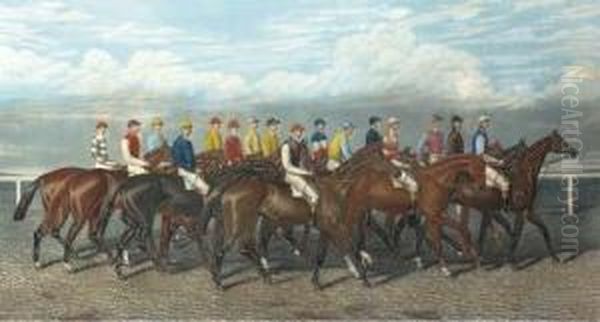 Gentleman Riders Oil Painting by George Veal