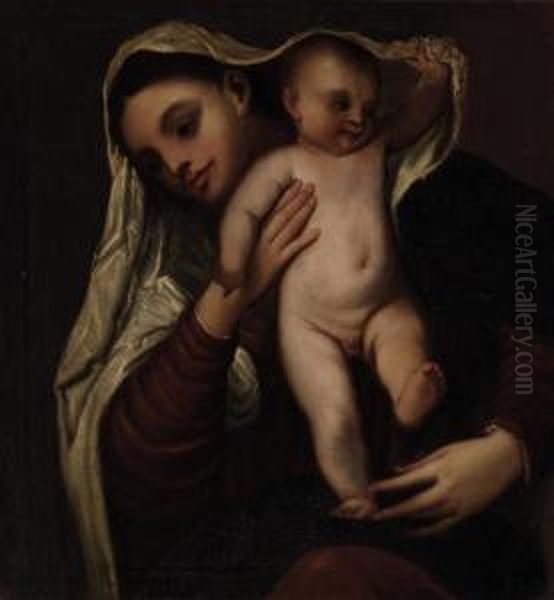 The Madonna And Child Oil Painting by Francesco Vecellio