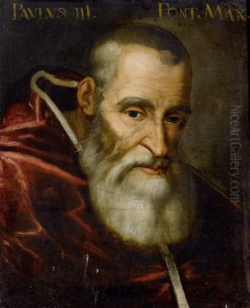 Pape Paolo Iii Farnese Oil Painting by Tiziano Vecellio (Titian)