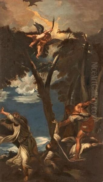 Martyrium Des Hl. Petrus Martyr Oil Painting by Tiziano Vecellio (Titian)