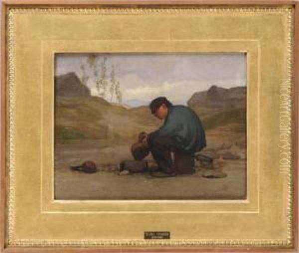 The Tinker Oil Painting by Elihu Vedder