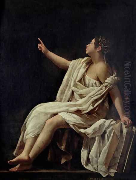 Polyhymnia, the Muse of Lyric Poetry 1620 Oil Painting by Giovanni Baglione