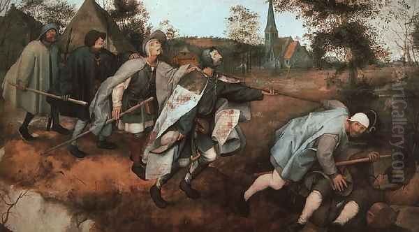 The Parable of the Blind Leading the Blind Oil Painting by Pieter the Elder Bruegel