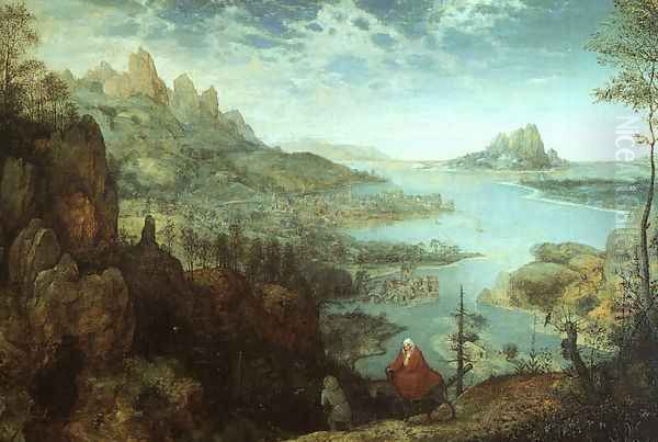 Landscape with the Flight into Egypt 1563 Oil Painting by Pieter the Elder Bruegel