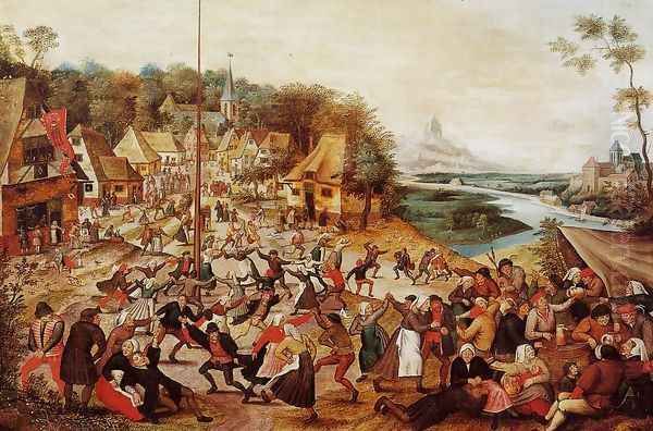 The Dance around the May Pole Oil Painting by Pieter the Elder Bruegel