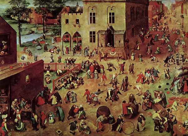 Children's Games 1559-60 Oil Painting by Pieter the Elder Bruegel