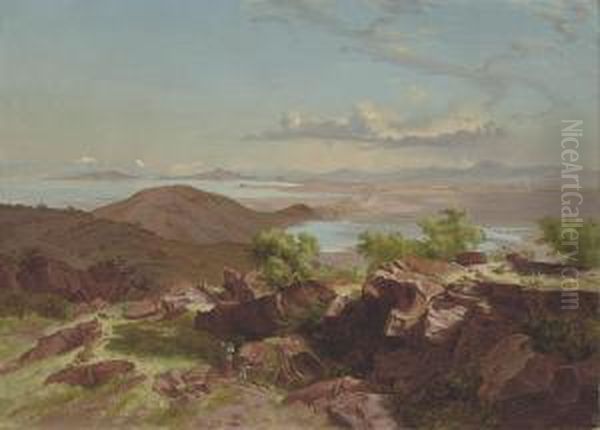 El Valle De Mexico Desde El Cerro De Santa Isabel Oil Painting by Jose Maria Velasco