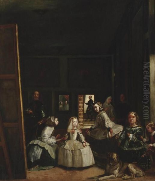 Rodriguez De Silva Y Velazquez Las Meninas Oil Painting by Diego Rodriguez de Silva y Velazquez