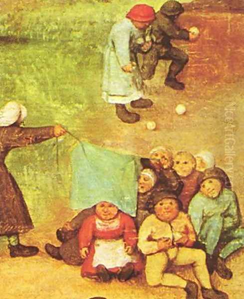 Children's Games (detail 6) 1559-60 Oil Painting by Pieter the Elder Bruegel